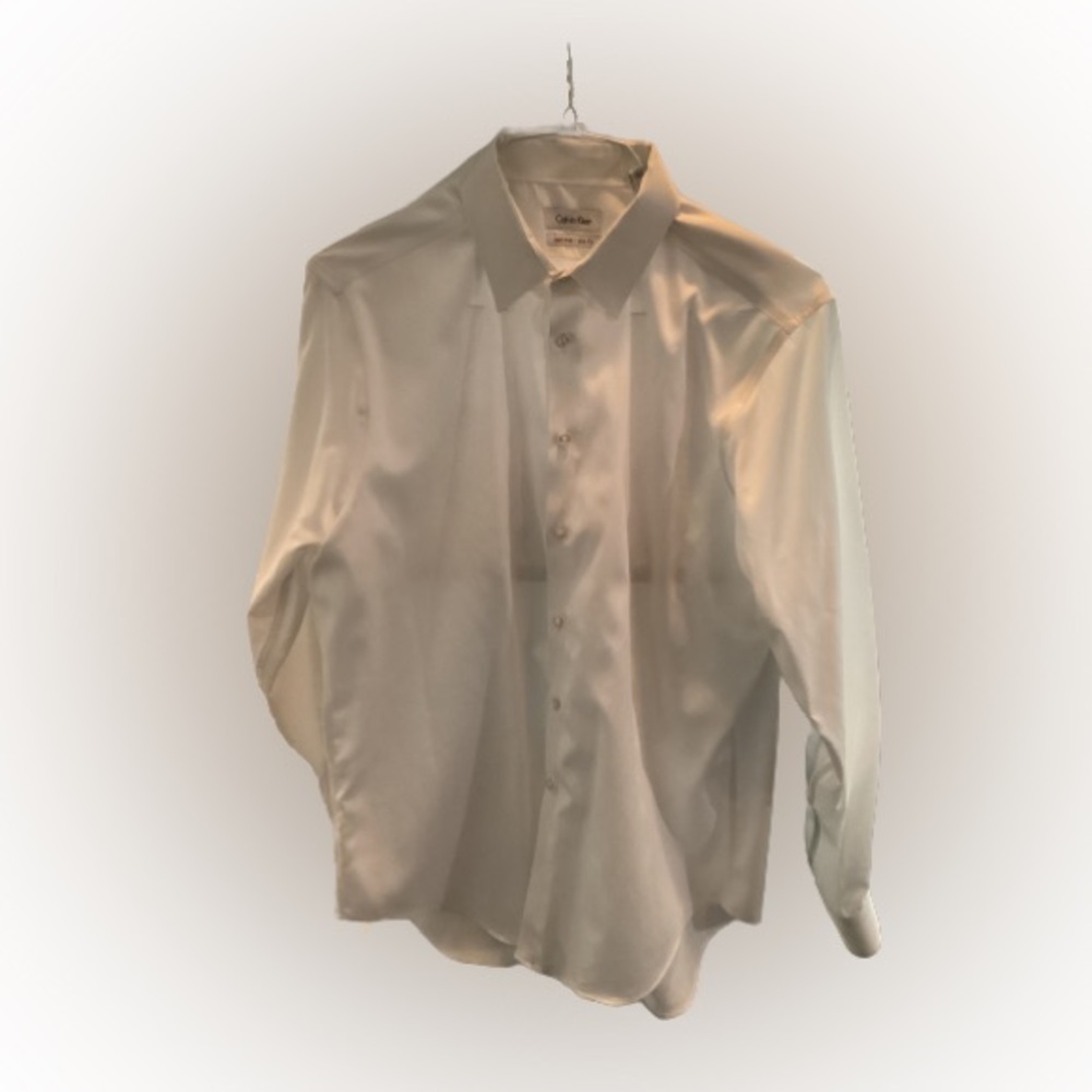 Mens Calvin Klein Slim Fit White Dress Shirt